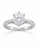 Becky – Natural Round Diamond Solitaire Ring