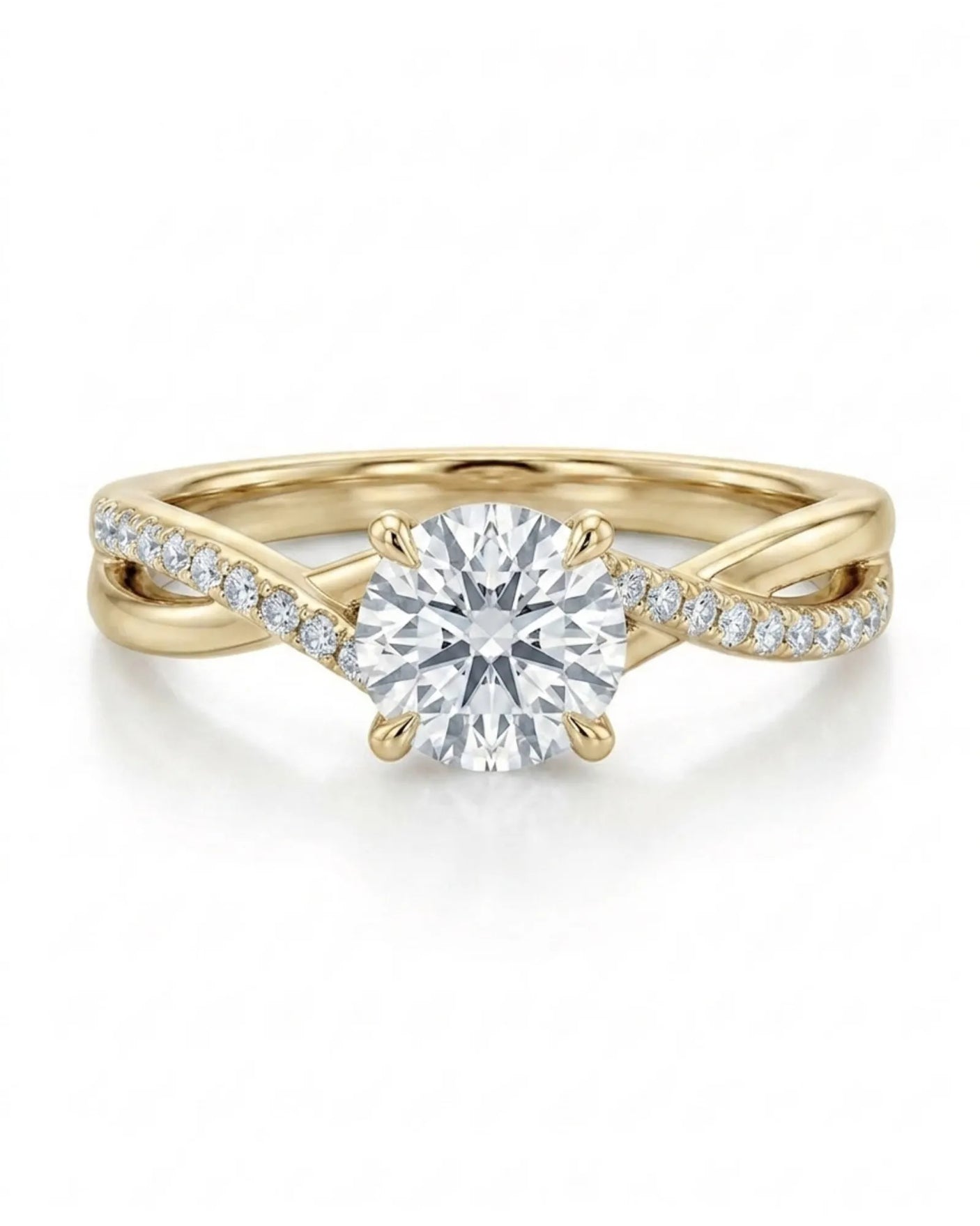 Sibel – Liaison Céleste Natural Round Diamond Infinity Engagement Ring