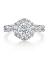 Julisa – Classic Chant Natural Round Diamond Halo Engagement Ring