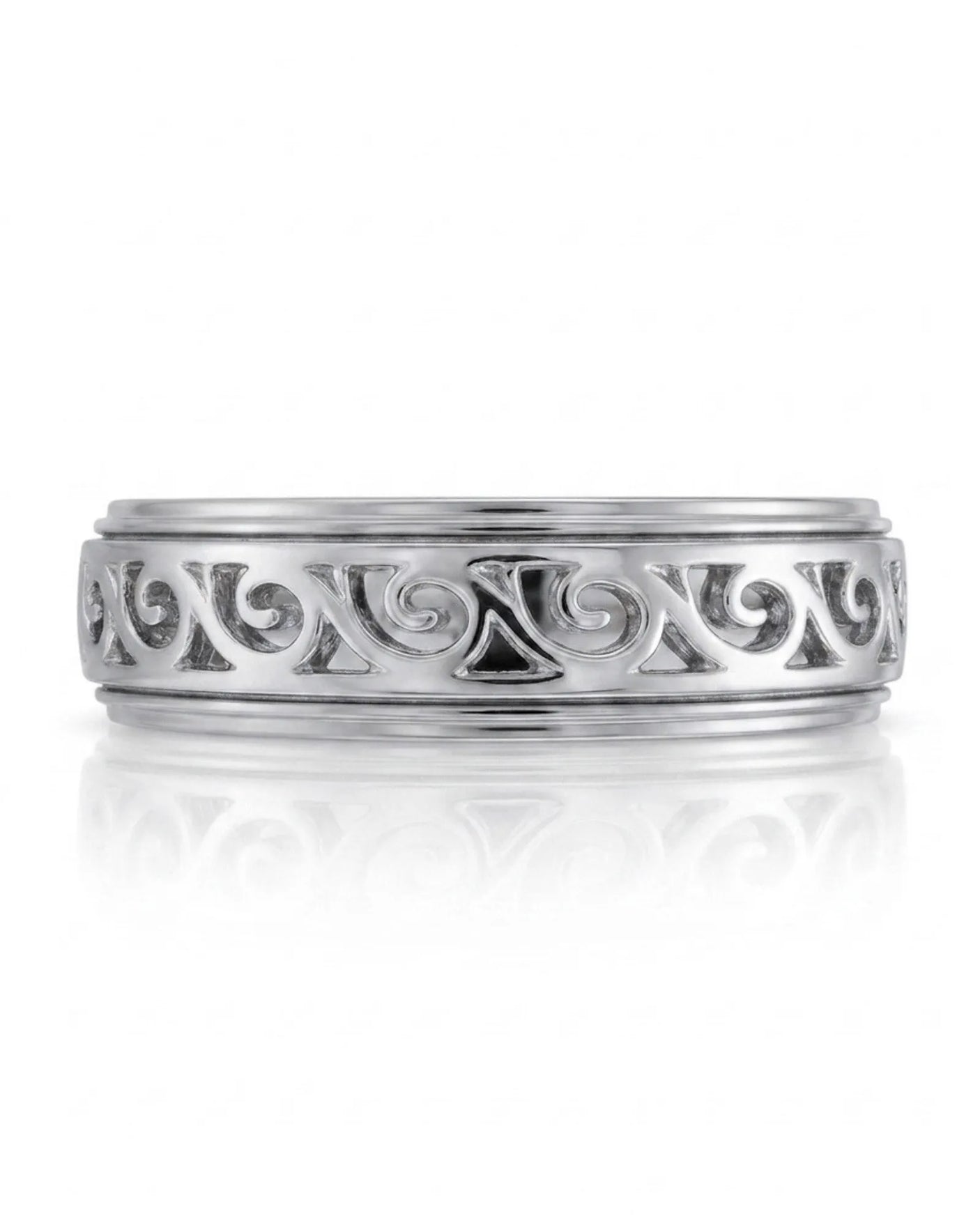 Aurelian Scroll Wedding Band
