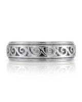 Aurelian Scroll Wedding Band