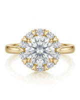 Sadi – Celestial Glow Natural Round Diamond Star Halo Ring
