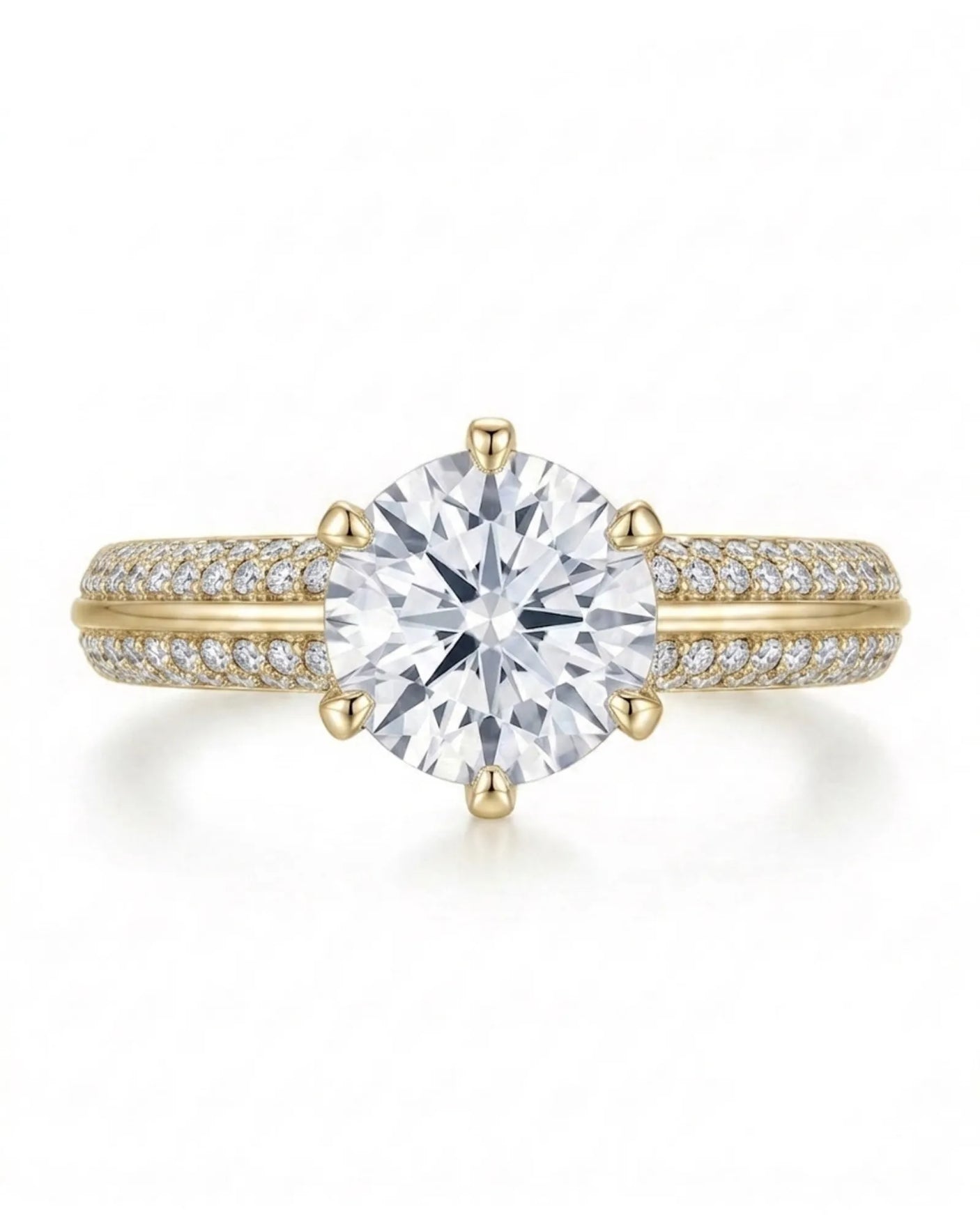 Aniya – Seraphic Charm Natural Round Diamond Six-Prong Engagement Ring