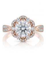 Madea – Radiant Embrace Natural Round Diamond Double Halo Ring