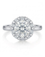 Sadi – Celestial Glow Natural Round Diamond Star Halo Ring