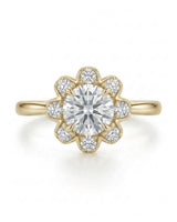 Celine – Natural Round Diamond Halo Engagement Ring