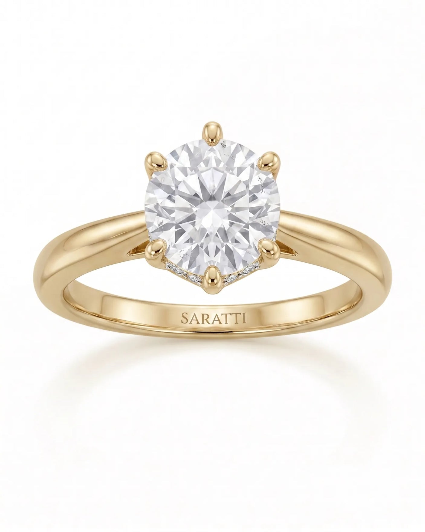 Becky – Natural Round Diamond Solitaire Ring