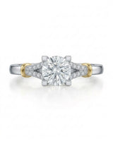 Noemie – Natural Round Diamond Split-Shank Engagement Ring