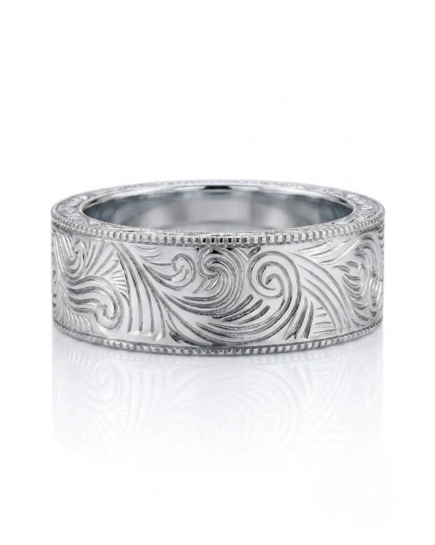 Vellum Aureus Art Nouveau Two Tone Men Ring