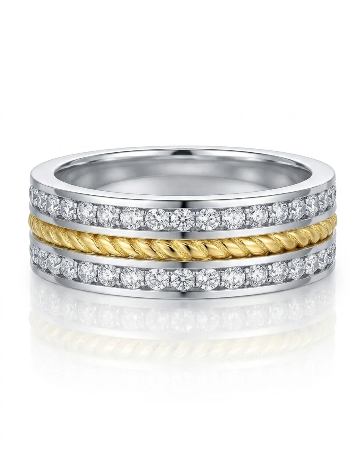 Aurelian Rope Diamond Wedding Band
