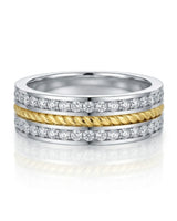 Aurelian Rope Diamond Wedding Band