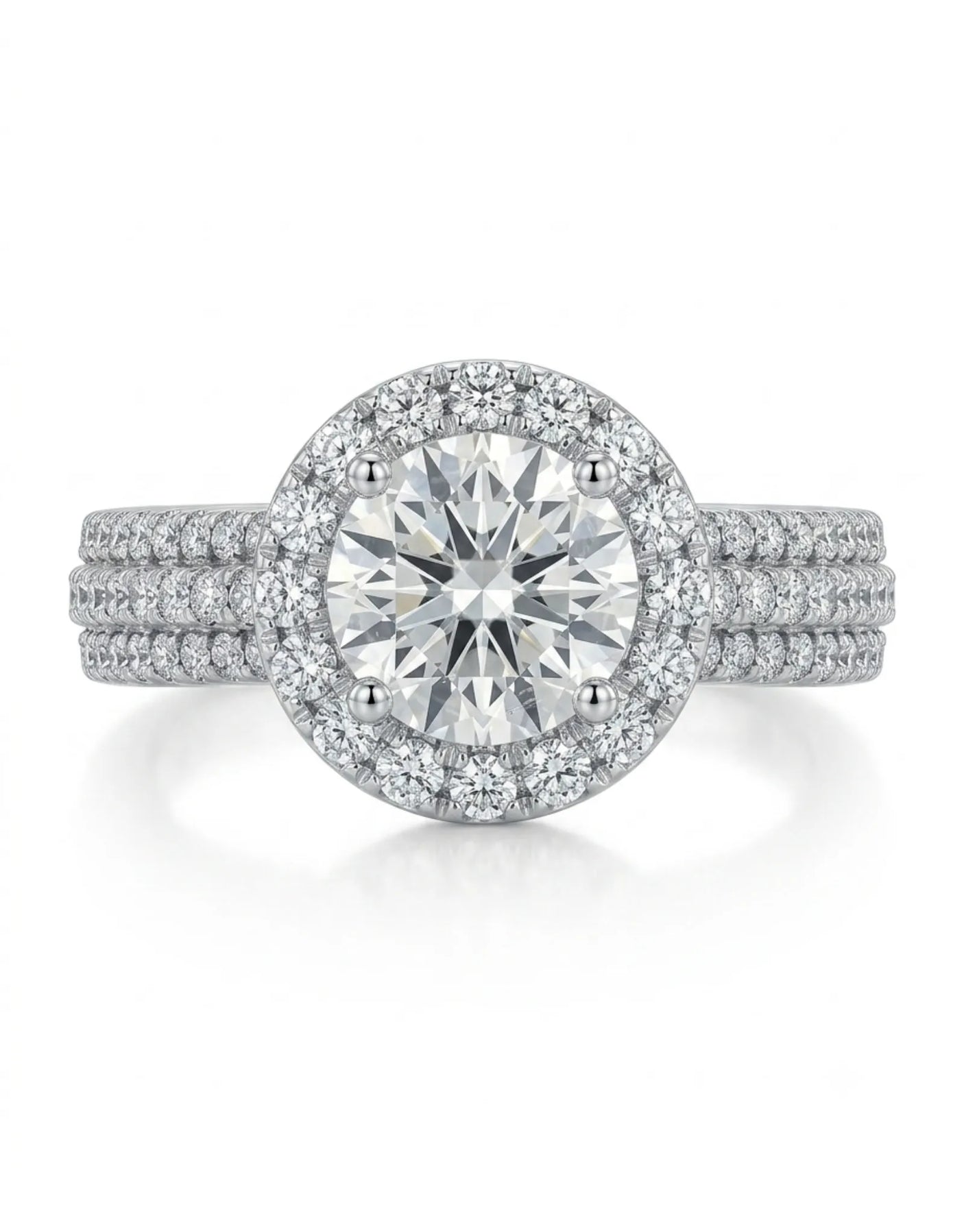 Yumi – Lumina Crown Natural Round Diamond Halo Engagement Ring
