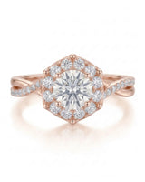 Julisa – Classic Chant Natural Round Diamond Halo Engagement Ring