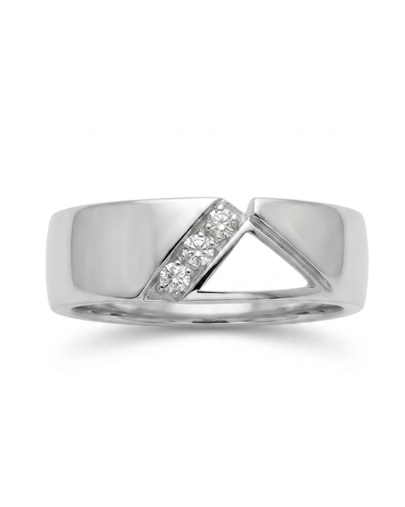 Axis Tri-Diamond Wedding Band
