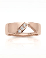 Axis Tri-Diamond Wedding Band