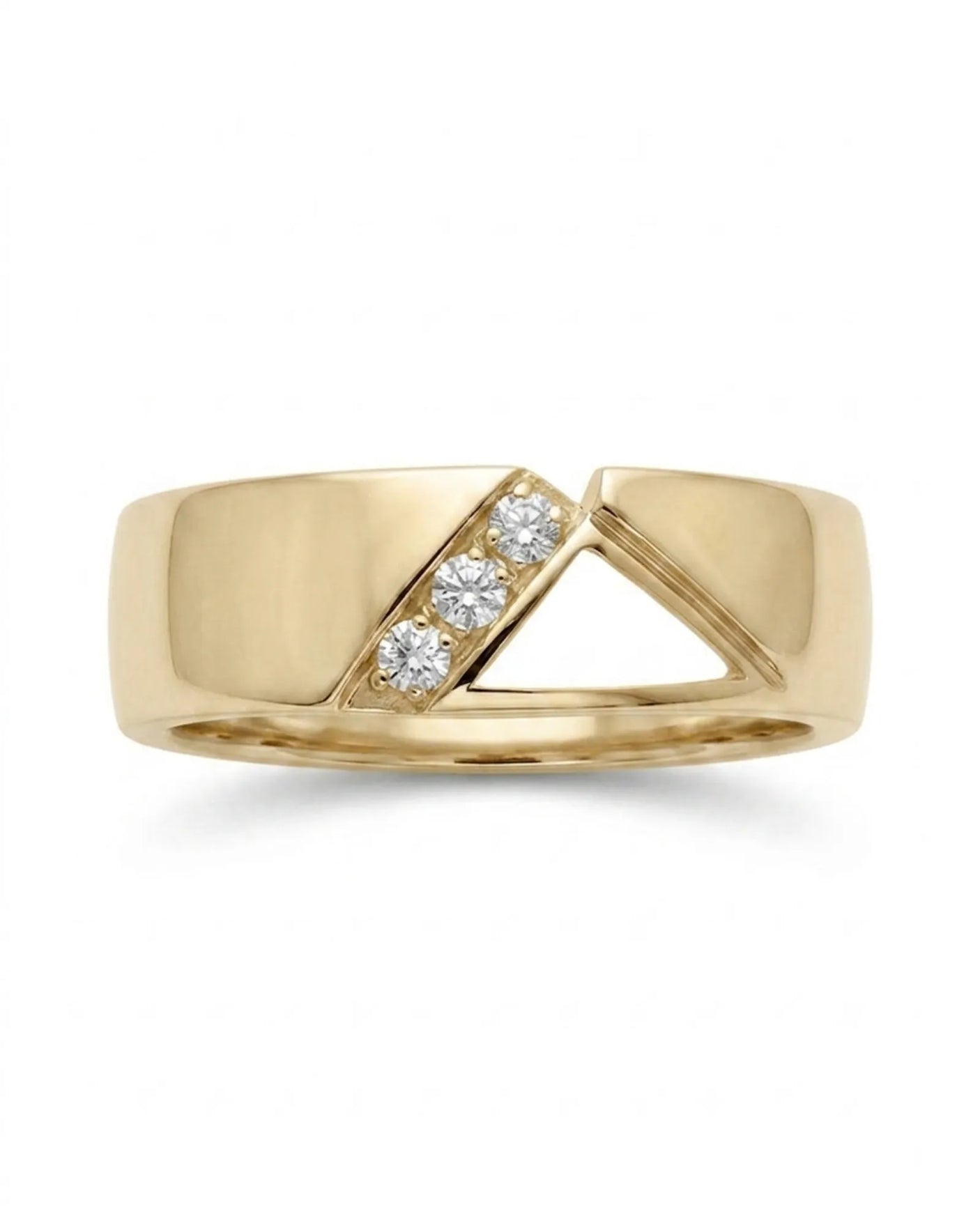 Axis Tri-Diamond Wedding Band