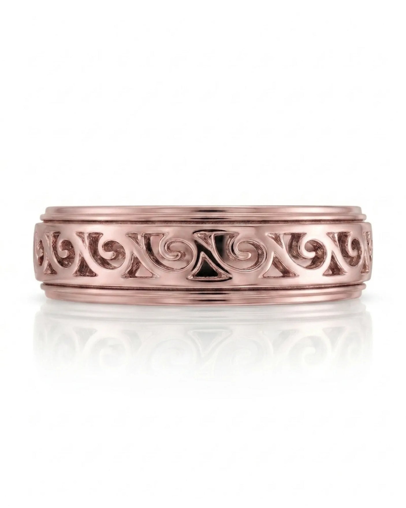 Aurelian Scroll Wedding Band