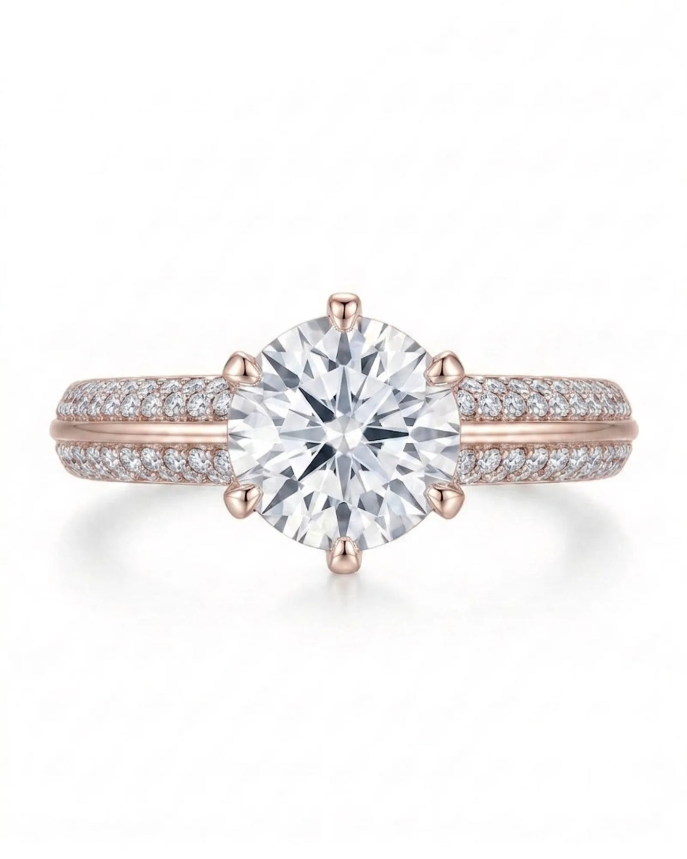 Aniya – Seraphic Charm Natural Round Diamond Six-Prong Engagement Ring