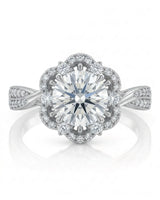 Madea – Radiant Embrace Natural Round Diamond Double Halo Ring