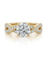 Donna – Natural Round Diamond Twisted-Shank Bridal Set