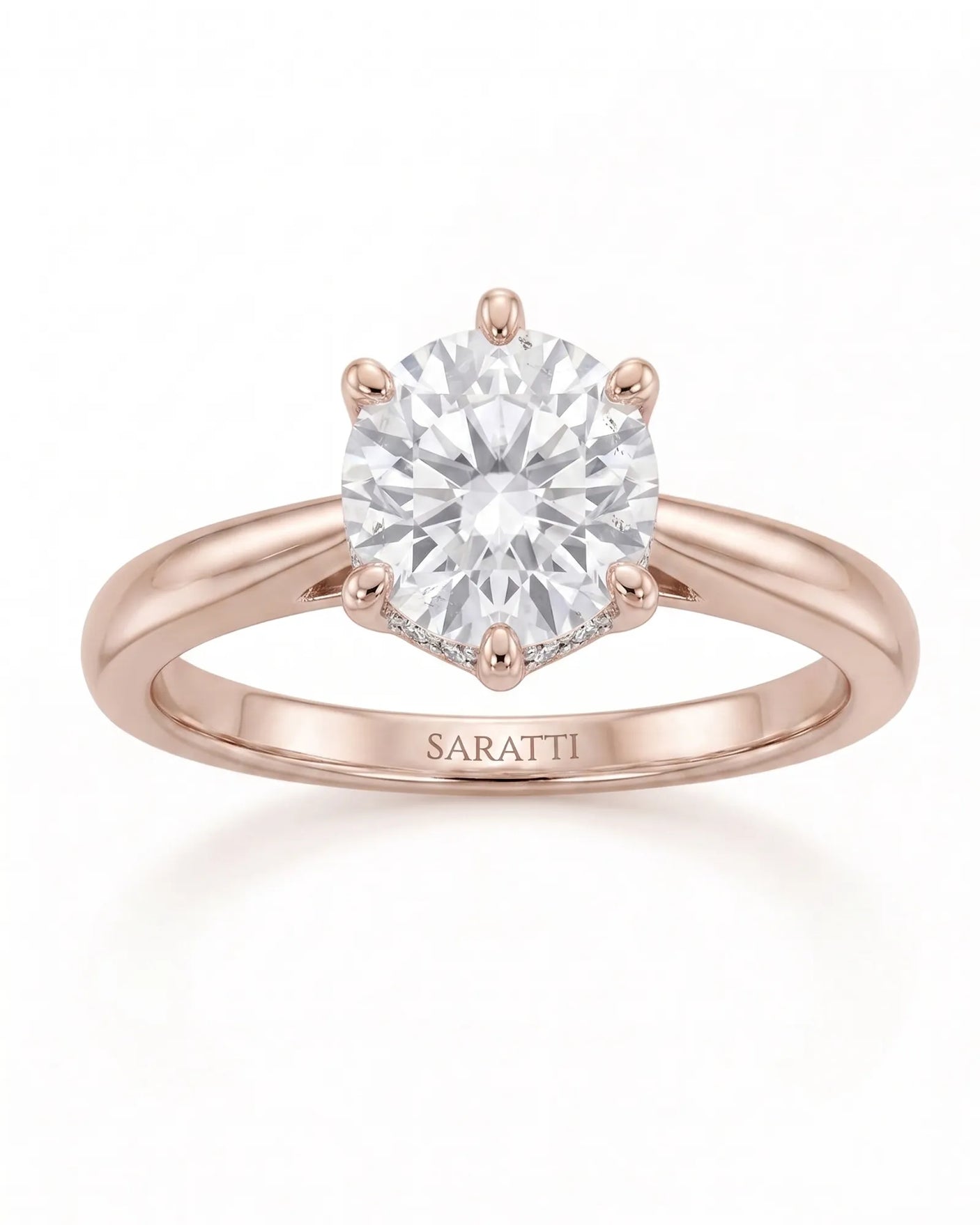 Becky – Natural Round Diamond Solitaire Ring