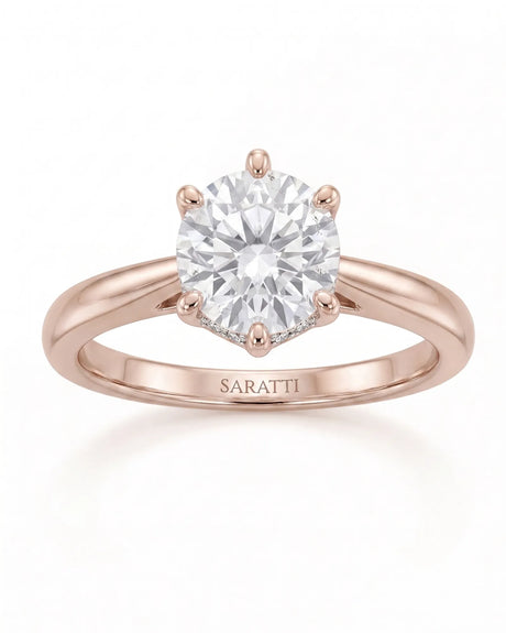 Becky – Natural Round Diamond Solitaire Ring