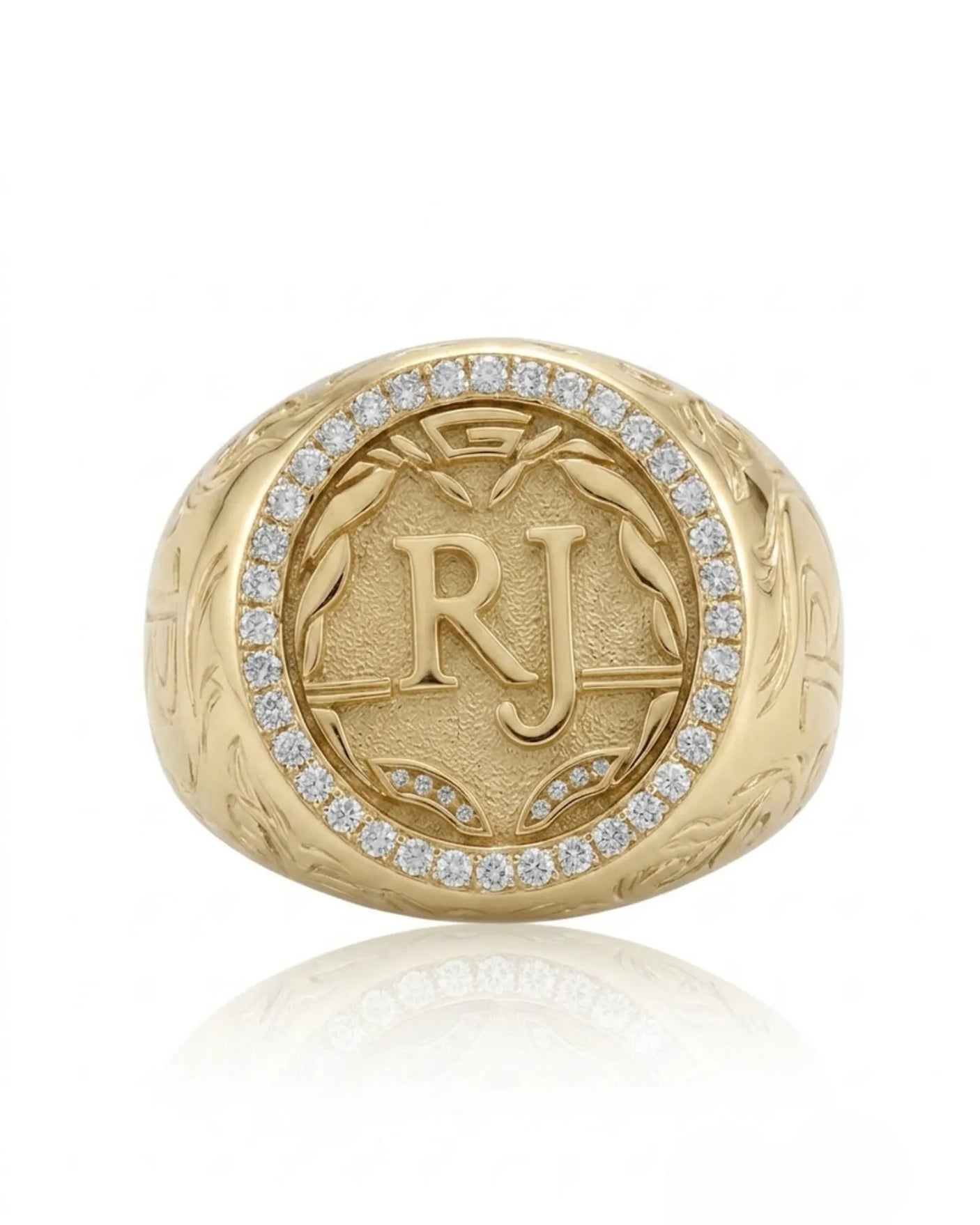 Regent Halo Men’s Diamond Signet Ring