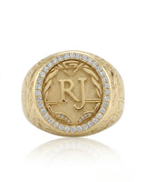 Regent Halo Men’s Diamond Signet Ring