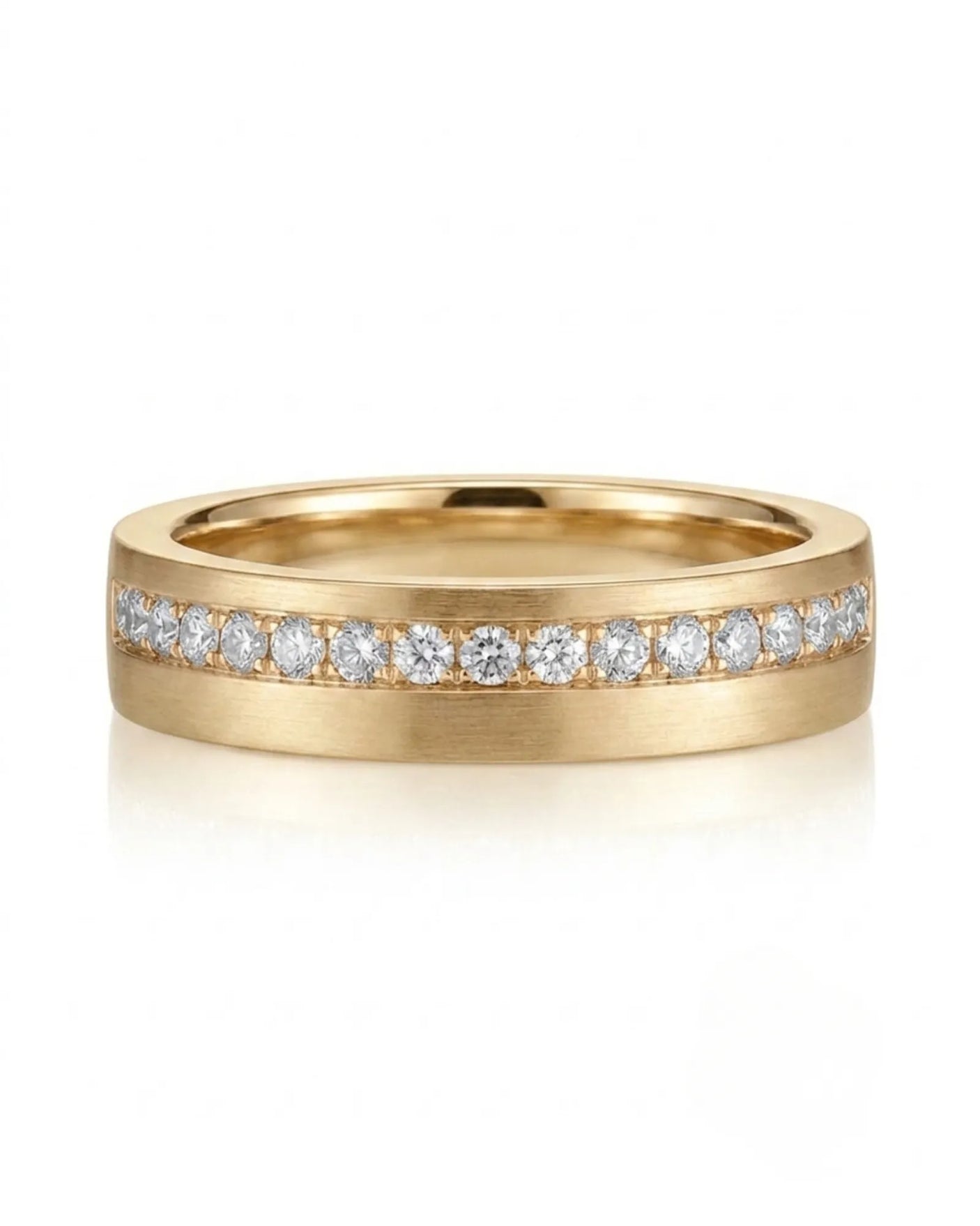 Axis Diamond Line Wedding Band
