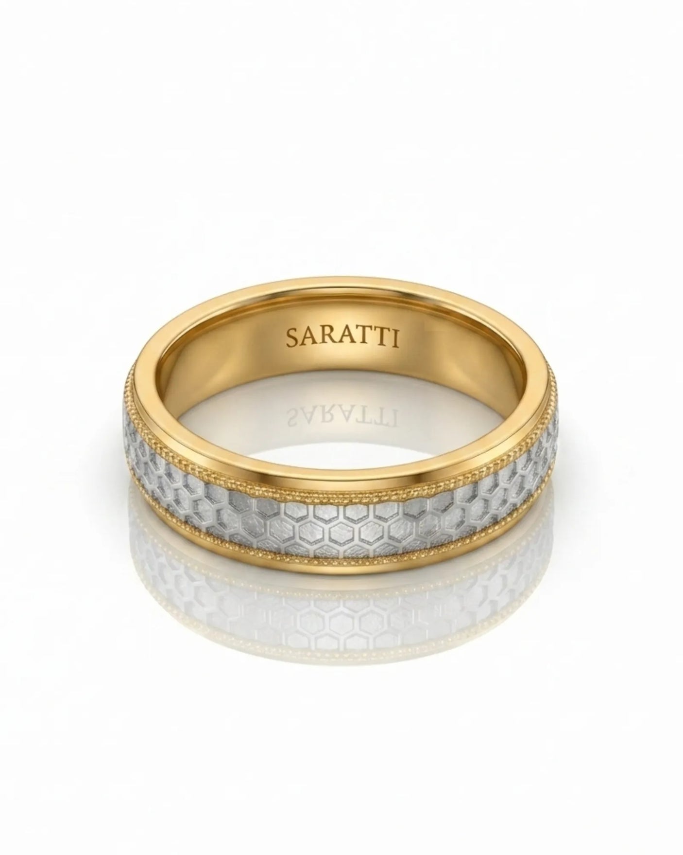 Aurelian Honeycomb Wedding Band