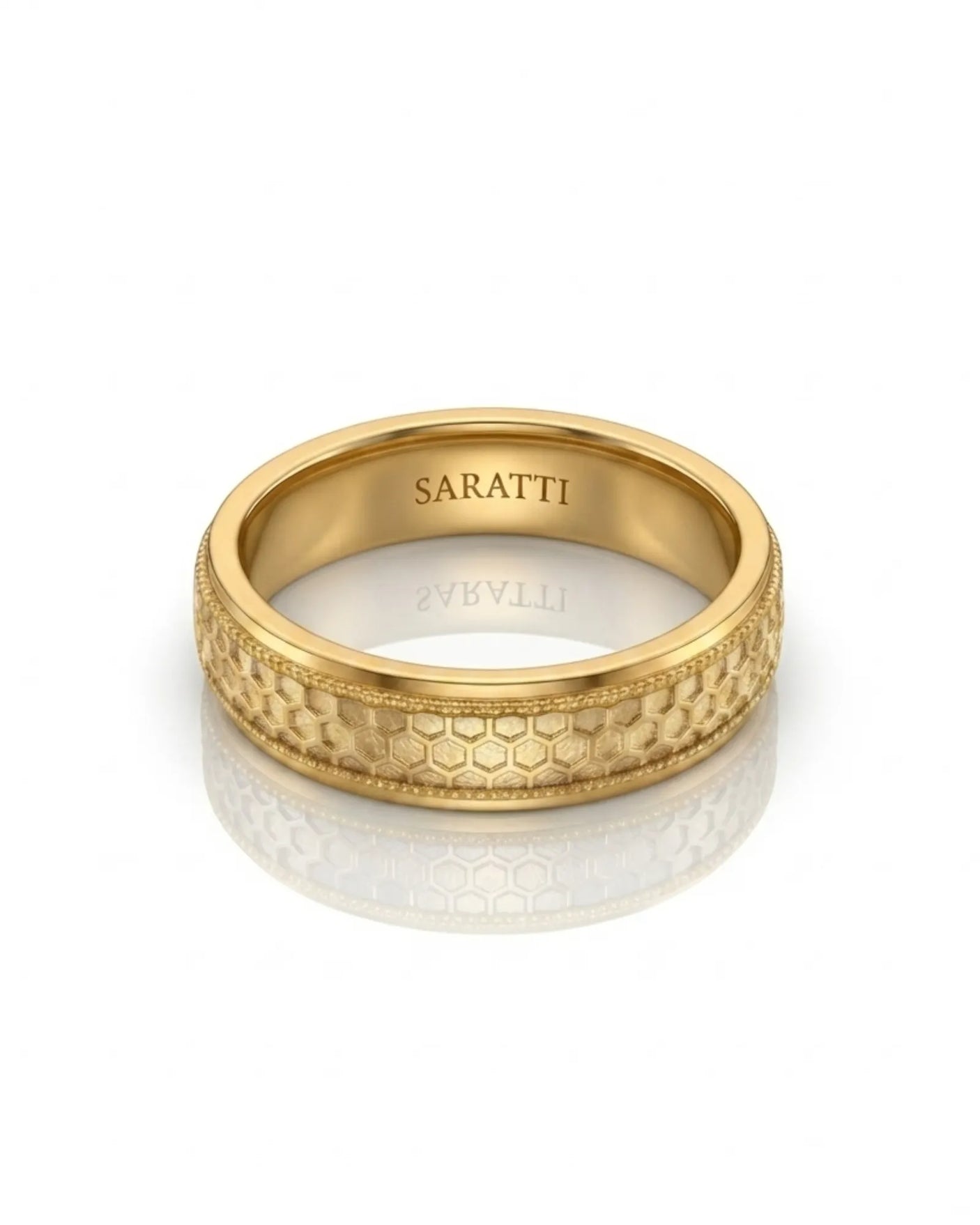 Aurelian Honeycomb Wedding Band