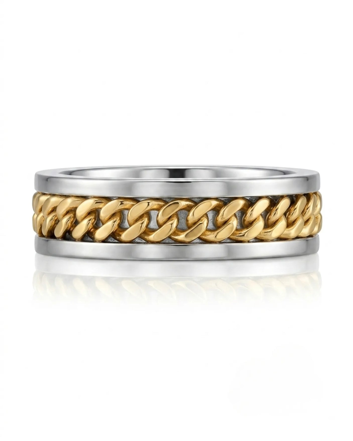 Vector Chain Wedding Band - 8mm