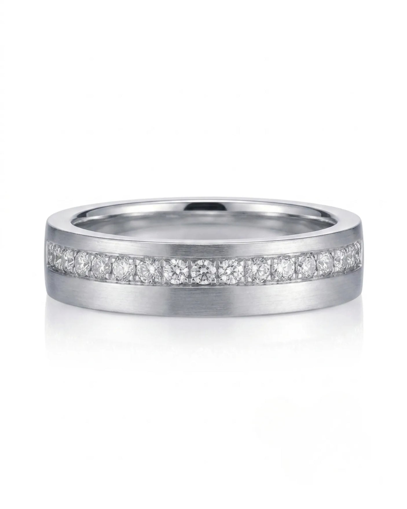 Axis Diamond Line Wedding Band