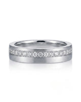 Axis Diamond Line Wedding Band