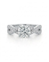 Donna – Natural Round Diamond Twisted-Shank Bridal Set