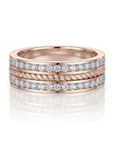 Aurelian Rope Diamond Wedding Band