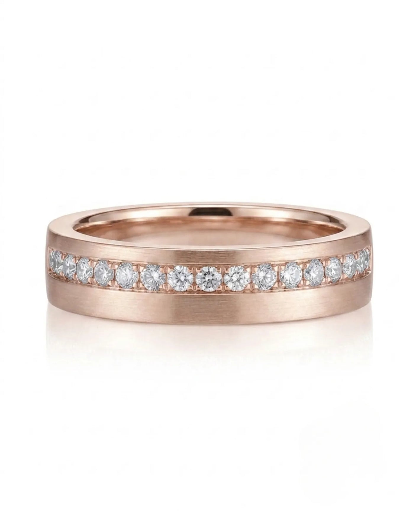 Axis Diamond Line Wedding Band