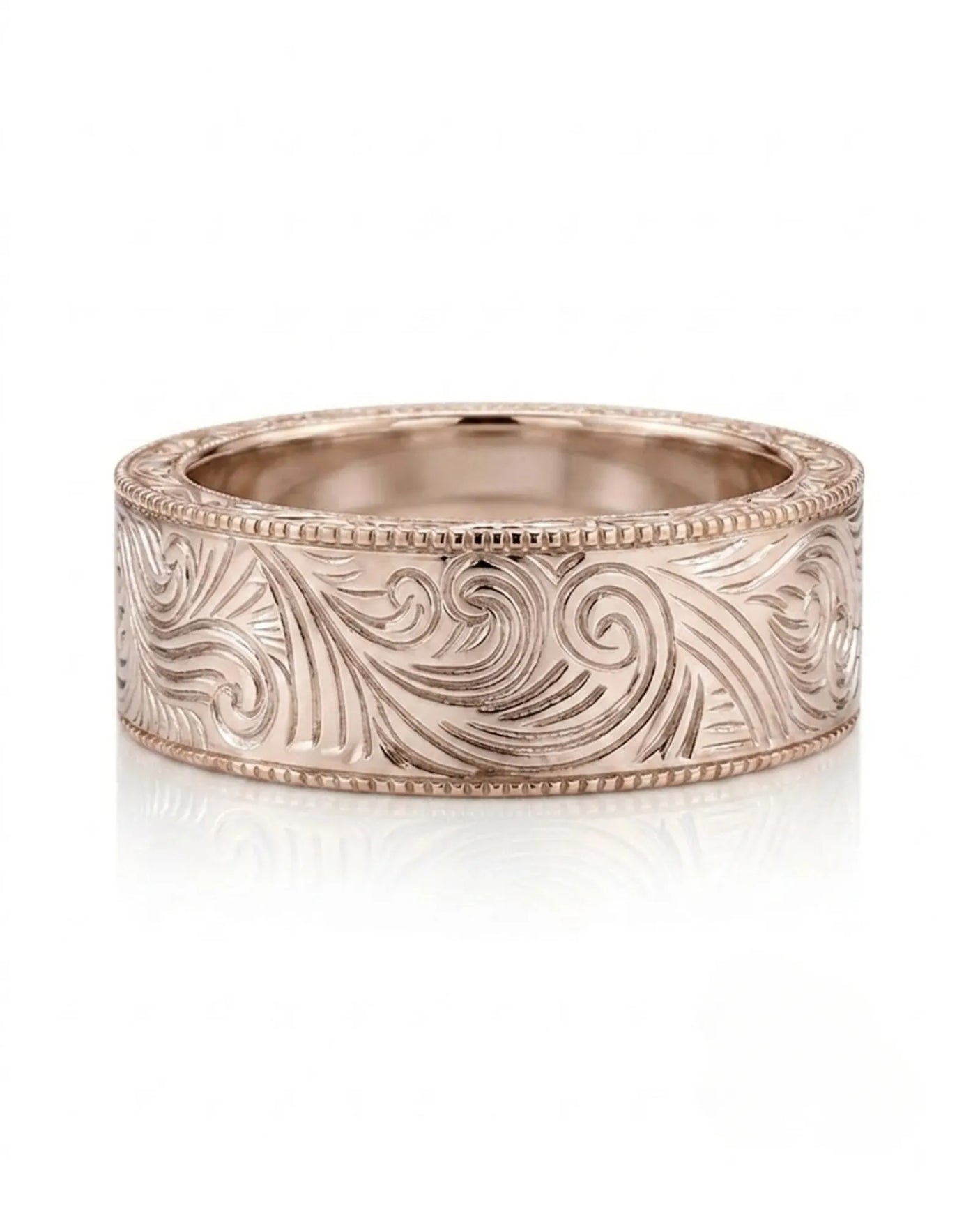 Vellum Aureus Art Nouveau Two Tone Men Ring