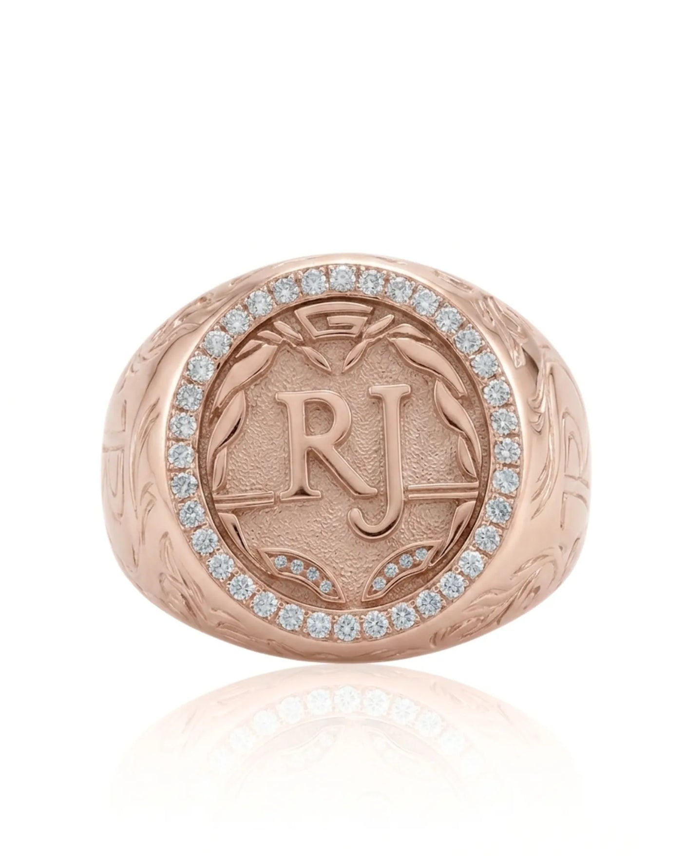 Regent Halo Men’s Diamond Signet Ring