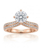 Dessina – Sublime Radiance Natural Round Diamond Tiara Split-Shank Ring