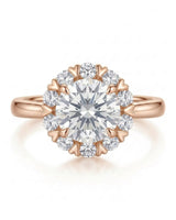 Sadi – Celestial Glow Natural Round Diamond Star Halo Ring