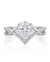 Claire – Natural Pear-Shaped Diamond Twisted-Shank Engagement Ring