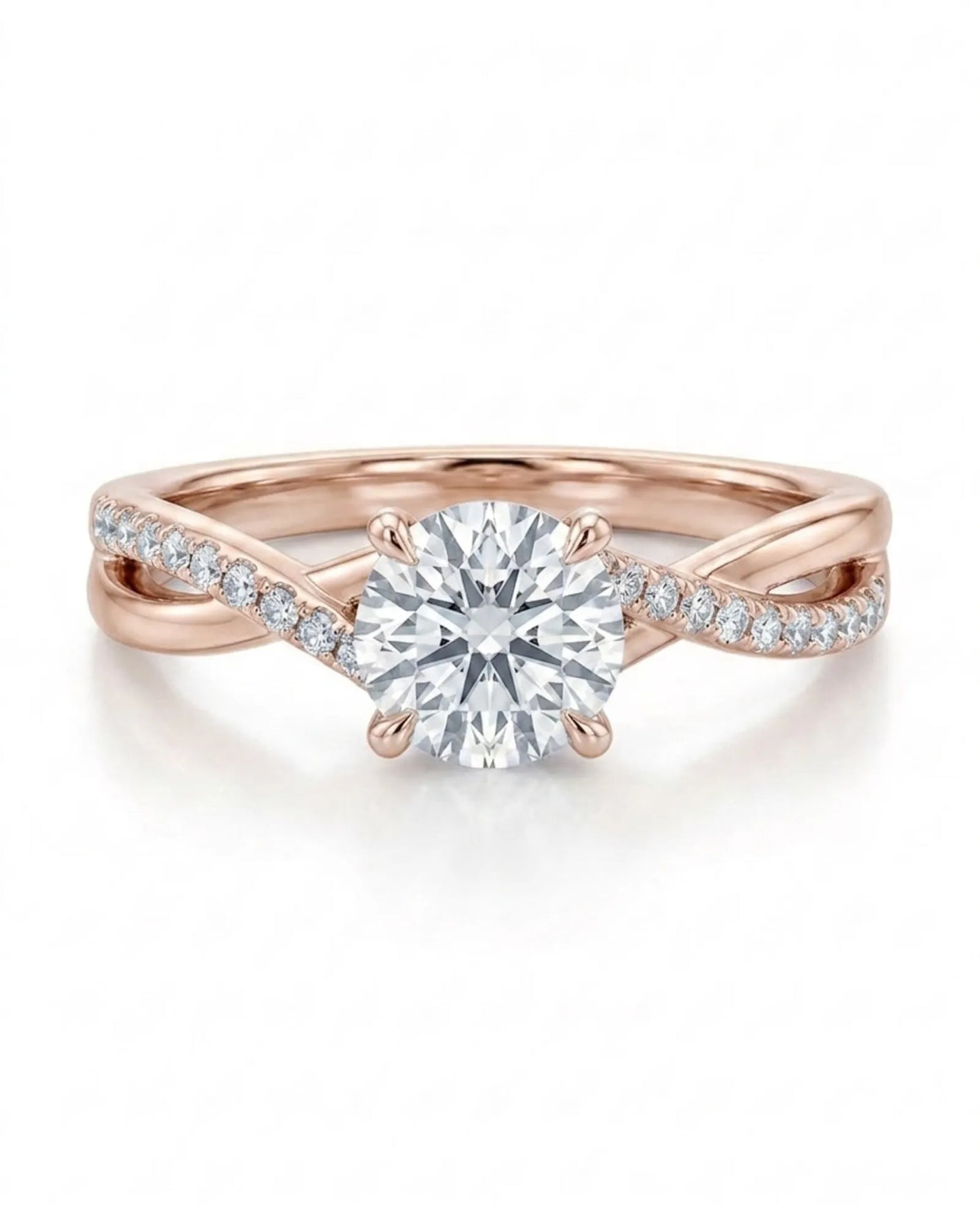 Sibel – Liaison Céleste Natural Round Diamond Infinity Engagement Ring