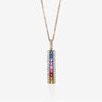 Rainbow Symphony Fancy Sapphire Bar Necklace | Saratti Jewelry