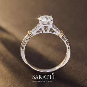 Engagement Ring with Split Shank | Modern Gem Jewelry | Saratti