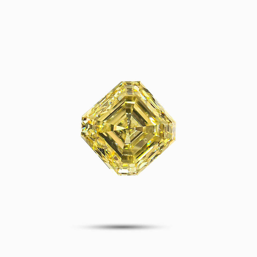 Captivating 1.19 Carat Asscher Cut Yellow Diamond | Modern Gem Jewelry | Saratti