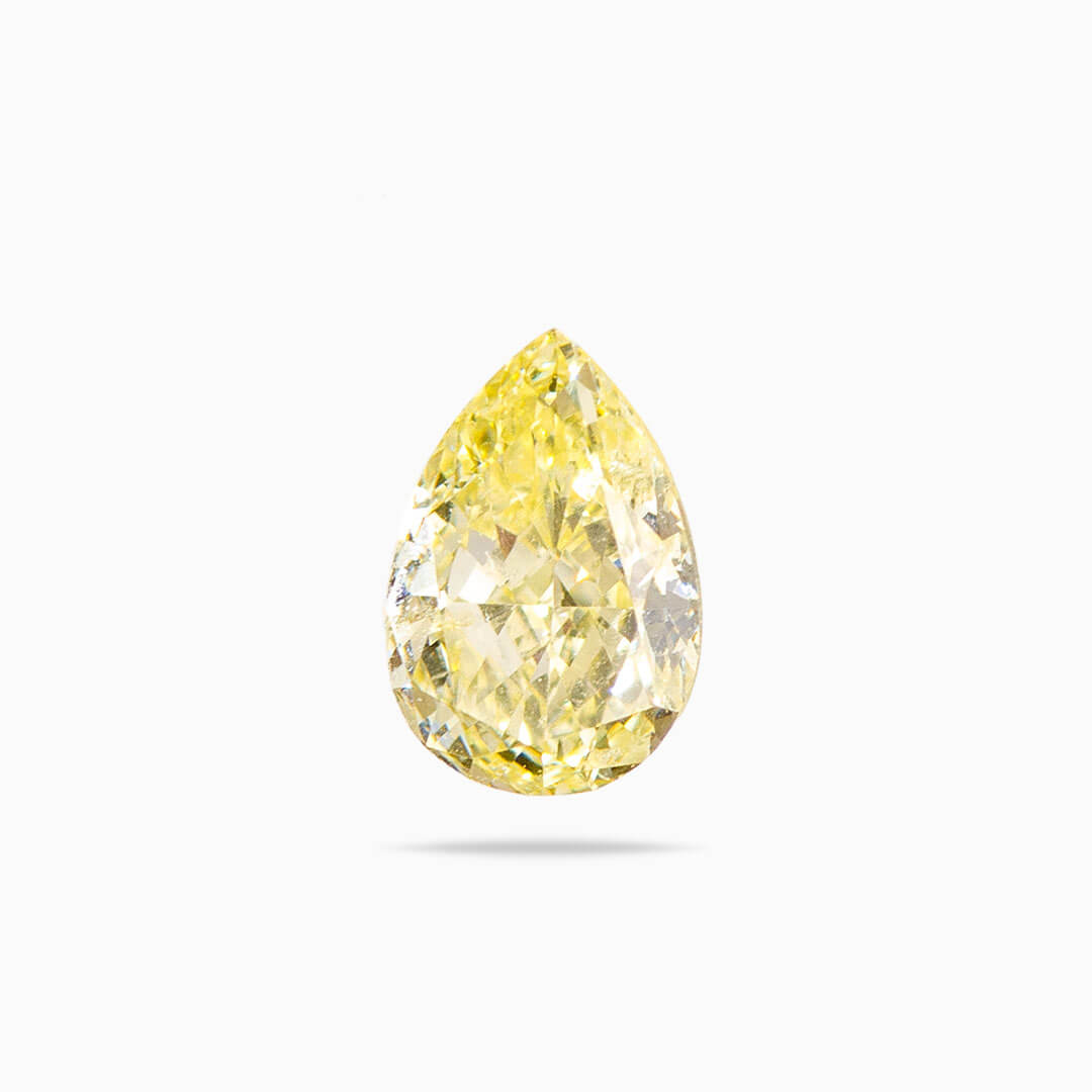 Pear-shaped Fancy Yellow Diamond | Modern Gem Jewelry