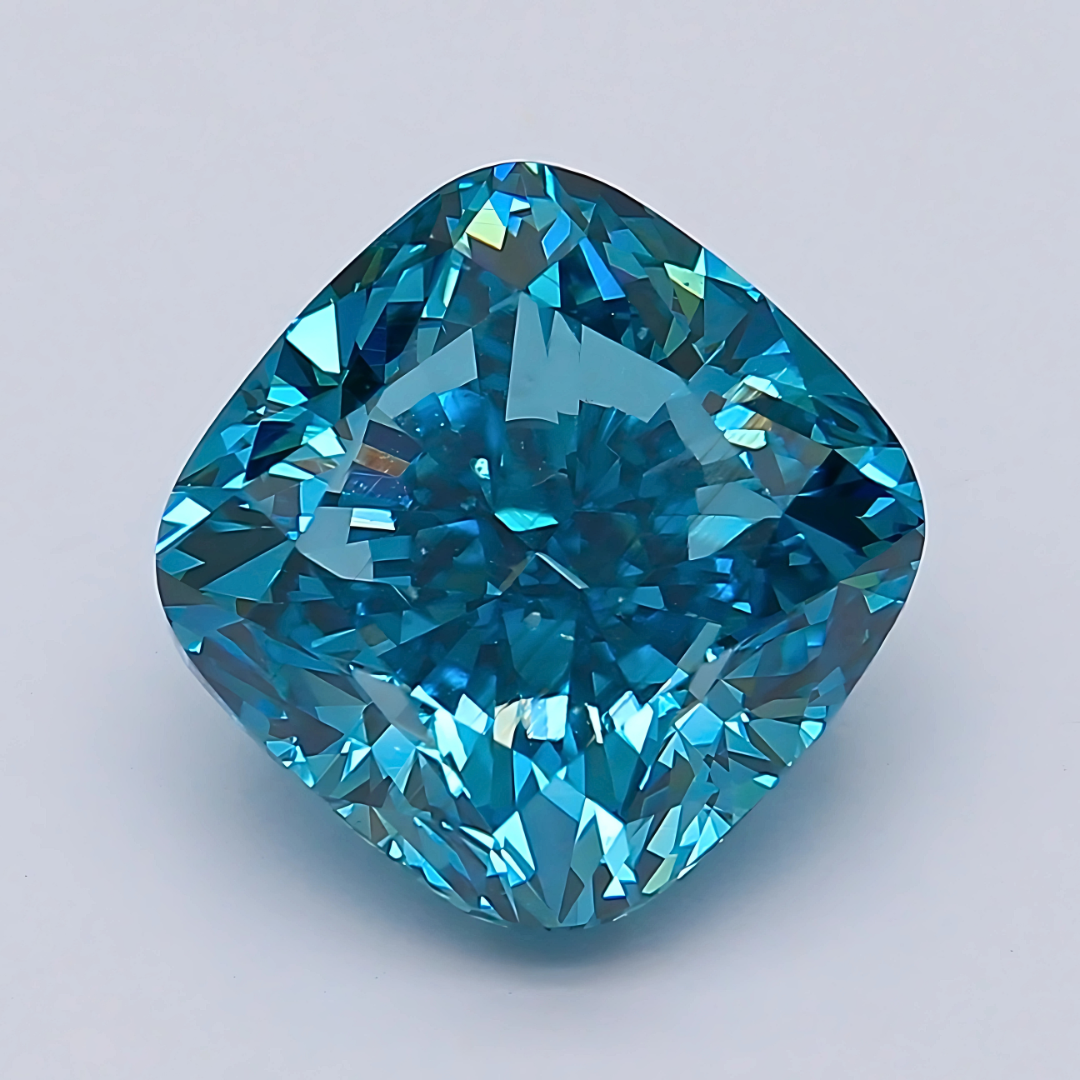 2.01-carat Fancy Deep Green-Blue Natural Diamond Cushion | GIA - Enhanced