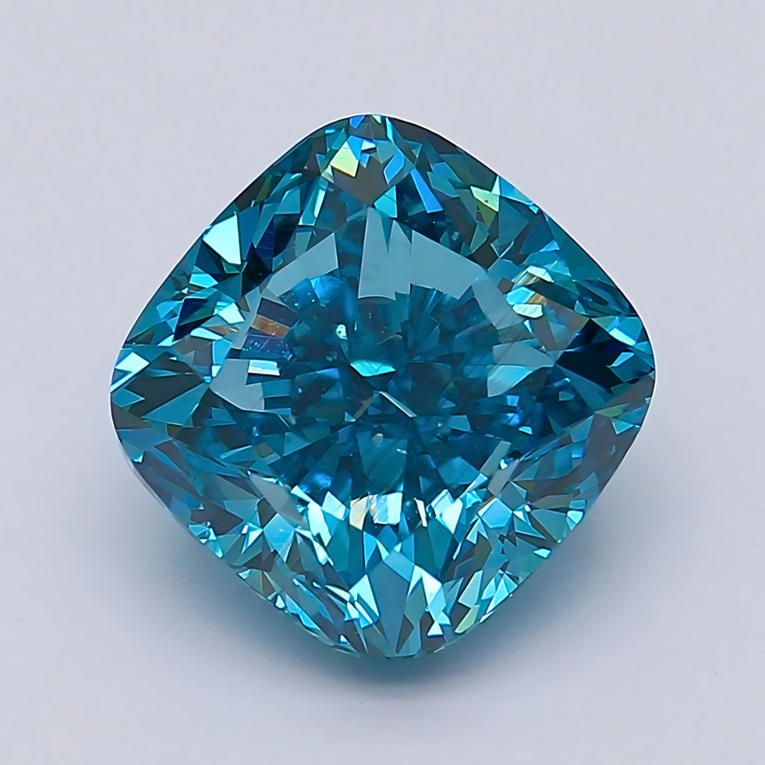 Fancy Deep Green-Blue Cushion Cut Diamond 2.01 Carats | Saratti