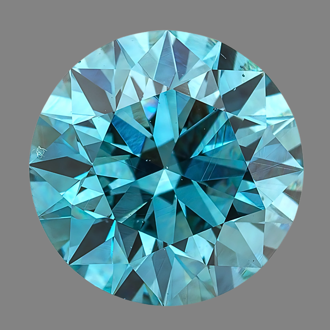 1.33 carats Aqua Blue Fancy Blue Natural Diamond (Treated) | GIA Certified